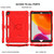 Pure Color PC + Silicone Anti-drop Protective Case with Butterfly Shape Holder & Pen Slot For iPad 10.2 2021 & 2020 & 2019 / Air 3 10.5 inch(Red)