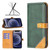 For iPhone 12 mini Color Matching Double Sewing Thread Leather Case (Green)