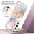 For Samsung Galaxy S22+ 5G Electroplating IMD TPU Phone Case with Ring(White Marble)