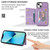 For iPhone 13 Line Card Holder Phone Case(Purple)