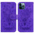 For iPhone 12 Pro Max Butterfly Rose Embossed Leather Phone Case(Purple)