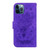 For iPhone 12 Pro Max Butterfly Rose Embossed Leather Phone Case(Purple)