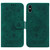 For iPhone X / XS Butterfly Rose Embossed Leather Phone Case(Green)