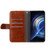 For Xiaomi Redmi Note 11 4G / Note 11S Geometric Stitching Horizontal Flip Leather Phone Case(Dark Brown)