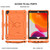 Pure Color PC + Silicone Anti-drop Protective Case with Butterfly Shape Holder & Pen Slot For iPad 10.2 2021 & 2020 & 2019 / Air 3 10.5 inch(Kumquat)