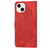 For iPhone 13 Mandala Embossed Flip Leather Phone Case(Red)