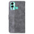 For Infinix Hot 12 Play Geometric Embossed Leather Phone Case(Grey)