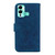 For Infinix Hot 12 Play Butterfly Rose Embossed Leather Phone Case(Blue)