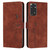 For Xiaomi Redmi Note 11 Global Skin Feel Heart Pattern Leather Phone Case(Brown)