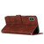 For iPhone X / XS Skin Feel Heart Pattern Leather Phone Case(Brown)