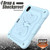 For iPad mini 6 Pure Color PC + Silicone Anti-drop Protective Tablet Case with Butterfly Shape Holder & Pen Slot(Ice Crystal Blue)