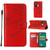For Infinix Hot 11 Embossed Butterfly Leather Phone Case(Red)