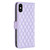For iPhone XS Max Diamond Lattice Wallet Leather Flip Phone Case(Purple)