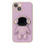 For iPhone 12 Pro Max Plating Astronaut Holder Phone Case with Lens Film(Purple)