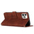 For iPhone 12 Pro Max Skin Feel Heart Pattern Leather Phone Case With Lanyard(Brown)