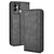For Infinix Hot 12 Play Magnetic Buckle Retro Texture Leather Phone Case(Black)