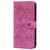 For iPhone X / XS Cartoon Sakura Cat Embossed Leather Case(Rose Red)