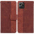 For Infinix Hot 11 2022 Geometric Embossed Leather Phone Case(Brown)