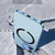 For iPhone 12 mini Leather Electroplated Magsafe Case (Blue)