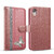 For iPhone XR Glitter Powder Butterfly Leather Phone Case(Rose Gold)