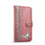 For iPhone XR Glitter Powder Butterfly Leather Phone Case(Rose Gold)