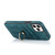 For iPhone 11 Pro Max Vintage Patch Leather Phone Case with Ring Holder (Blue)
