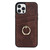 For iPhone 12 Vintage Patch Leather Phone Case with Ring Holder(Brown)