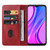 For Xiaomi Redmi 9 Prime Magnetic Closure Leather Phone Case(Red)