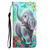 For iPhone 11 Pro Max Colored Drawing Leather Phone Case(Elephant)