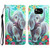 For Xiaomi Poco X3 NFC Colored Drawing Leather Phone Case(Elephant) For Xiaomi Poco X3 NFC Colored Drawing Leather Phone Case(Elephant)