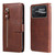 For Xiaomi Poco C40 Calf Texture Zipper Leather Phone Case(Brown)