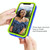 For iPhone 13 Pro Max Wave Pattern 3 in 1 Silicone + PC Shockproof Protective Case (Blue+Olivine)