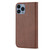 For iPhone 11 Pro Cubic Grid Calf Texture Magnetic Closure Leather Phone Case(Brown)