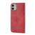 For iPhone 11 Cubic Grid Calf Texture Magnetic Closure Leather Phone Case(Red)