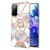 For Samsung Galaxy S20 FE / S20 Lite Electroplating Splicing Marble Flower Pattern TPU Shockproof Case with Rhinestone Ring Holder(Imperial Crown)