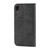 For iPhone XR Cubic Grid Calf Texture Magnetic Closure Leather Phone Case(Black)
