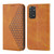 For Xiaomi Redmi Note 11S Global Cubic Grid Calf Texture Magnetic Closure Leather Phone Case(Yellow)