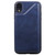 For iPhone XR Shockproof Calf Texture Protective Case with Holder & Card Slots & Frame(Blue)