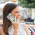 For Samsung Galaxy S21 Ultra 5G Electroplating Splicing Marble Flower Pattern TPU Shockproof Case with Rhinestone Ring Holder(Blue Flower)