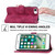 For iPhone 8 Plus / 7 Plus Skin-feel Flowers Embossed Wallet Leather Phone Case(Wine Red)