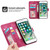 For iPhone 8 Plus / 7 Plus Skin-feel Flowers Embossed Wallet Leather Phone Case(Wine Red)