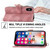 For iPhone XS / X Skin-feel Flowers Embossed Wallet Leather Phone Case(Pink)