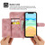 For iPhone 12 / 12 Pro Skin-feel Flowers Embossed Wallet Leather Phone Case(Pink)