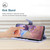 For Xiaomi Redmi A1 HT03 Skin Feel Butterfly Embossed Flip Leather Phone Case(Purple)