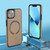 For iPhone 12 Pro Max Leather MagSafe Magnetic Phone Case(Beige)