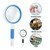 Hand-Held Reading Magnifier Glass Lens Anti-Skid Handle Old Man Reading Repair Identification Magnifying Glass, Specification: 100mm 3 Times (Black White)
