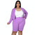 Pure Color Sexy Temperament Fashion Casual Suit (Color:Purple Size:XXL)