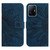 For Xiaomi 11T / 11T Pro Skin Feel Sun Flower Pattern Flip Leather Phone Case with Lanyard(Inky Blue)