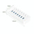 ORICO CT2U3-7AB-WH 7 In 1 Plastic Stripes Multi-Port USB HUB with Individual Switches, EU Plug(White)