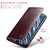 For iPhone XR CaseMe 003 Crazy Horse Texture Leather Phone Case(Wine Red)